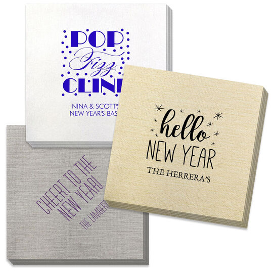 Design Your Own New Year's Eve Bamboo Luxe Napkins